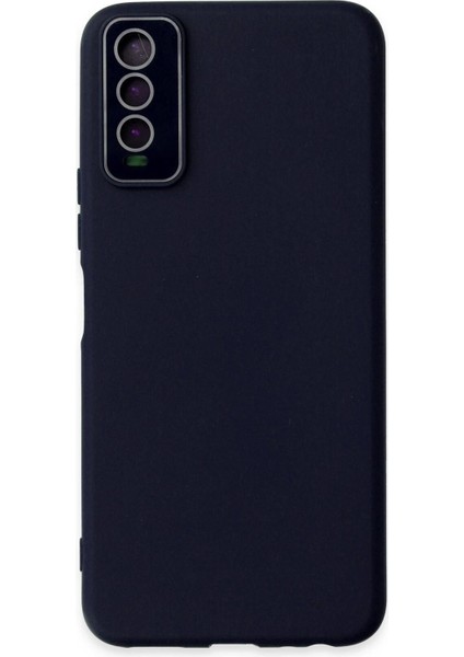 Vivo Y11S Kılıf Lansman Glass Kapak - Lacivert - TKNAL6830-1162
