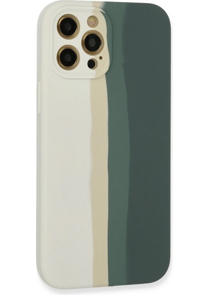 iPhone 12 Pro Kılıf Ebruli Lansman Silikon - Beyaz-Gri - TKNAL3488-7294 modelleri
