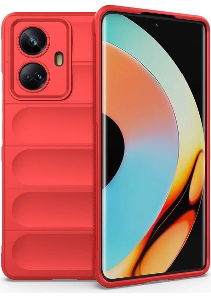 Realme 10 Pro 5g Kılıf Optimum Silikon - Kırmızı - TKNAL2444-9465