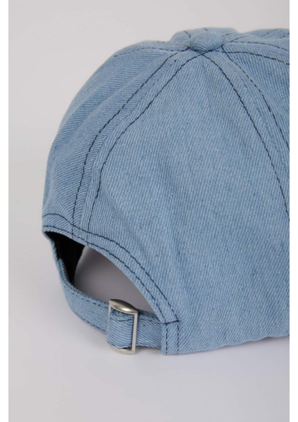 Kadın Nakışlı Nakış Jean Cap Şapka D5609AX25SM