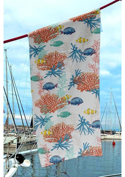 Dijital Baskılı Unisex Deniz Havuz Plaj Havlusu 70X150 Cm. // H093