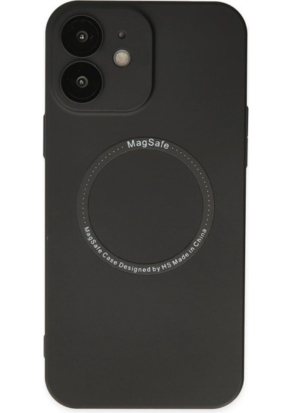 iPhone 12 Kılıf Jack Magneticsafe Lens Silikon - Siyah - TKNAL9490-8221