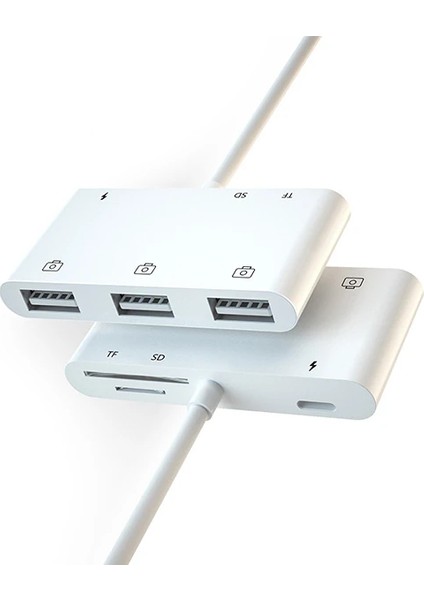 Ally Iphone Lightning To Tfsd Card Reader Usb 3.Kamera Adaptörü-(1903) - Tknal6408-1255
