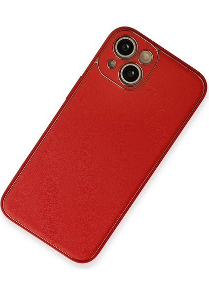 iPhone 13 Kılıf Coco Deri Silikon Kapak - Kırmızı - TKNAL2523-9073 fiyatları
