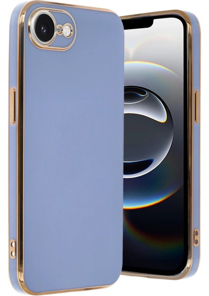 iPhone 16E Kılıf Volet Silikon - Mavi - TKNAL4092-8306