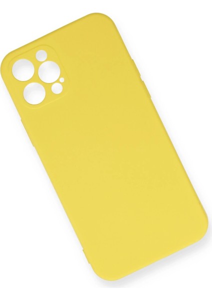 iPhone 12 Pro Max Kılıf Nano Içi Kadife Silikon - Sarı - TKNAL1945-2592 fiyatları