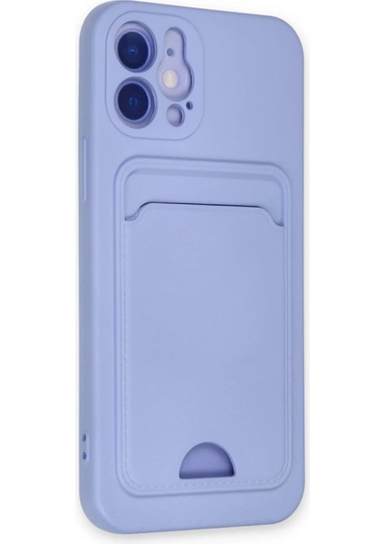 iPhone 12 Kılıf Kelvin Kartvizitli Silikon - Lila - TKNAL3015-9080 fiyatları