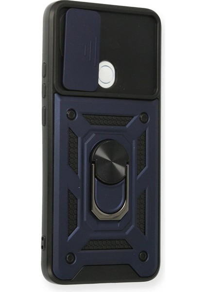 Oppo A15 Kılıf Pars Lens Yüzüklü Silikon - Lacivert - TKNAL6160-9384 fiyatları