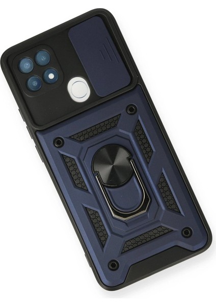 Oppo A15 Kılıf Pars Lens Yüzüklü Silikon - Lacivert - TKNAL6160-9384 modelleri