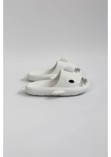 WG500 Köpekbalığı Beyaz Unisex Tam Ortopedik Terlik Shark Slides modelleri