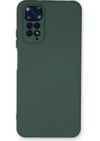 Xiaomi Redmi Note 11 Kılıf Nano Içi Kadife Silikon - Koyu Yeşil - TKNAL6025-5657