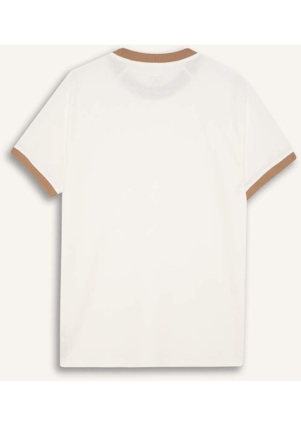 %100 Pamuk Regular Fit Bisiklet Yaka Kısa Kollu Pike Tişört C2563AX25SP