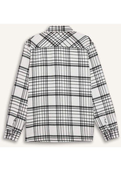 Regular Fit Polo Yaka Kareli Flanel Uzun Kollu Gömlek D5835AX24AU