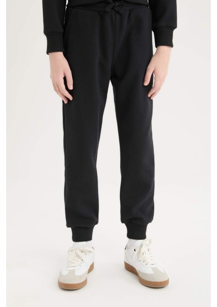 Erkek Çocuk 2'li Takım Baskılı Sweatshirt Beli Lastikli Eşofman Altı D4742A8NS