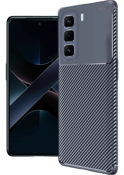 Infinix Hot 50 4g Kılıf Auto Focus Karbon Kapak - Lacivert - TKNAL4486-2183 modelleri