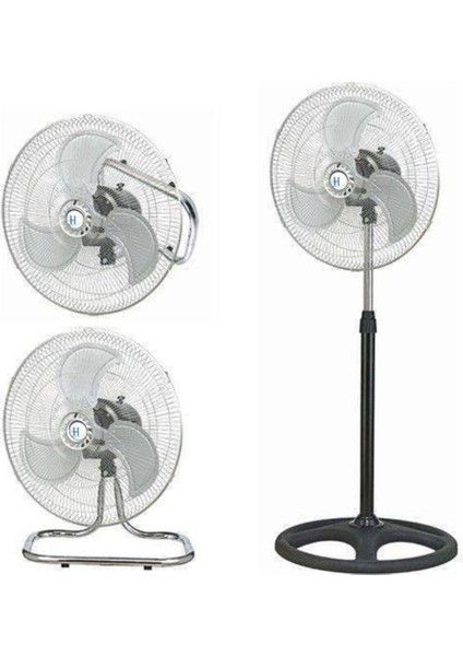 Harlem Çelik Vantilatör 90W Sanayi Tipi Serinletici 3 Kanatlı Pervane Ayaklı 18'' Duvar-Masaüstü-Yerde fırsatları
