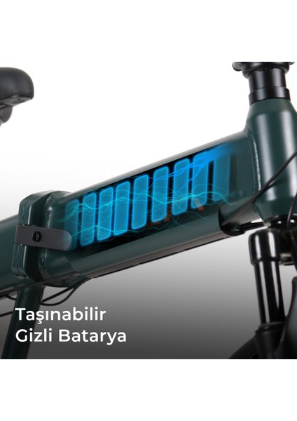 Efd3 Katlanabilir Yol Bisikleti 20 inç 7 Vites Gizli Batarya ile Yüksek Performans fiyatları