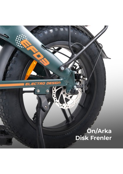 Efd3 Katlanabilir Yol Bisikleti 20 inç 7 Vites Gizli Batarya ile Yüksek Performans