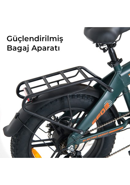 Efd3 Katlanabilir Yol Bisikleti 20 inç 7 Vites Gizli Batarya ile Yüksek Performans