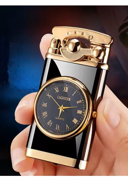 Kişiye Özel Lüks Saatli Pürmüzlü Gazlı Çakmak fiyatları