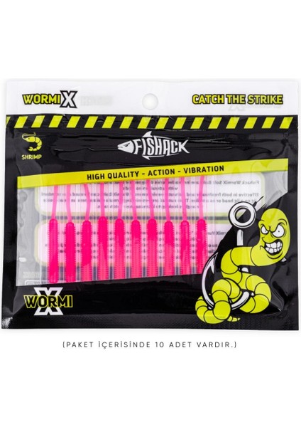 Silikon Sahte Kurt - Lrf Yem - 1g 52MM - Fishack Wormix - Pink - Uv Silikon indirimleri