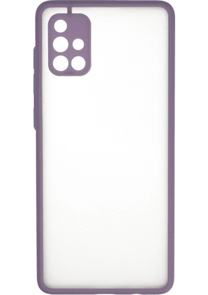 Samsung Galaxy A71 Kılıf Montreal Silikon Kapak - Mor - TKNAL9461-8081