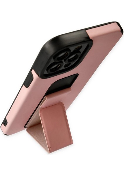 iPhone 12 Pro Max Kılıf Mega Standlı Silikon - Pudra - TKNAL2007-8122 modelleri
