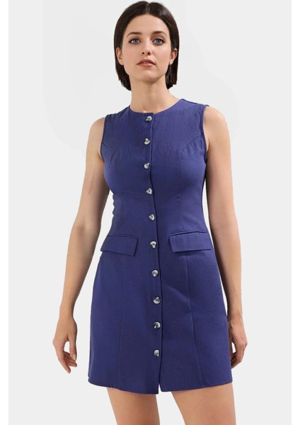 Şık ve Rahat Dokuma Gömlek Elbise 80 Pamuk 20 Keten Mini Boy Kolsuz Premium Kalite fiyatları