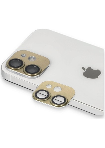 iPhone 11 Pers Alüminyum Kamera Lens - Gold - TKNAL6783-5956