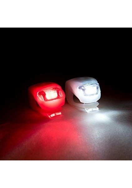 2'li LED Bisiklet Lambası Ön ve Arka Için Aydınlatma Seti 3 Modlu Çakarlı Işık