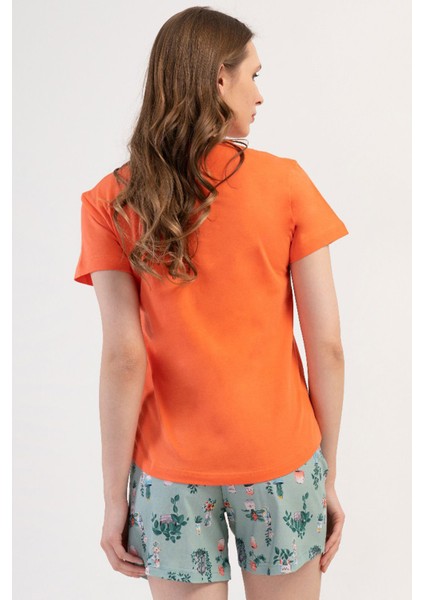 Pamuklu Kadın Kısa Kol Şortlu Pijama Takım , 408385 fırsatları