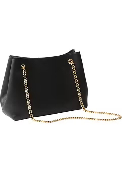 Kadın Minimal Monogram Omuz Çantası - Siyah fiyatları