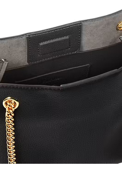 Kadın Minimal Monogram Omuz Çantası - Siyah modelleri