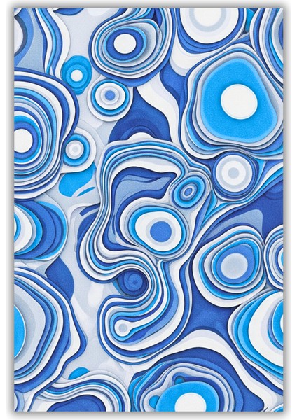 Mavili Abstract Soyut Desenli Halı Dijital Baskılı Dokuma Kaymaz Tabanlı Yıkanabilir Banyo Halısı fiyatları