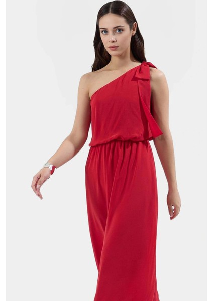 Dokuma Şifon Maxi Elbise Belden Açılan Etek Kolsuz Skater Kalıp Özel Tasarım