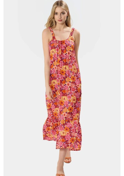 Rahat Maxi Elbise Viskoz Dokuma Kumaş Havuz Yaka Yazlık Şık Tasarım Günlük Kullanım Için fiyatları