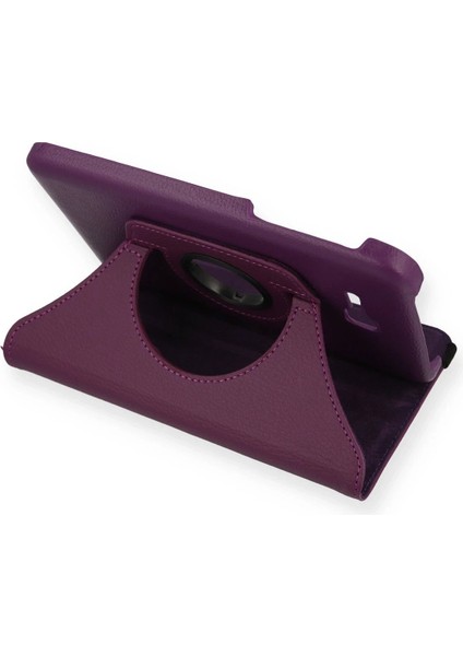 Samsung Galaxy T110 / T113 Tab 3 Lite 7 Kılıf 360 Tablet Deri Kılıf - Mürdüm - TKNAL4380-5156