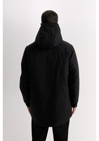 Regular Fit Kapüşonlu Mont Fermuarlı Cepli D5969AX24CW