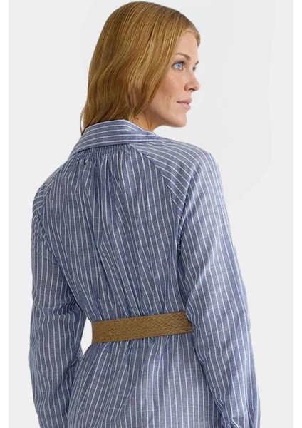 Midi Dokuma Gömlek Elbise Pamuk Kemerli Günlük Casual Seçkin Malzeme Kaliteli Işçilik modelleri