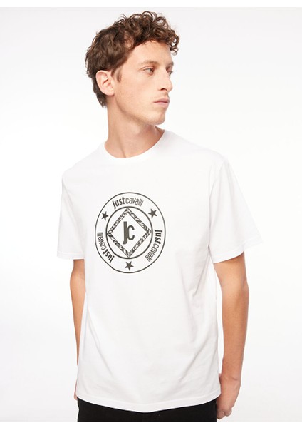 Bisiklet Yaka Beyaz Erkek T-Shirt 75OAHT07 modelleri