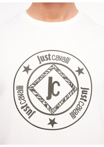 Bisiklet Yaka Beyaz Erkek T-Shirt 75OAHT07 fırsatları