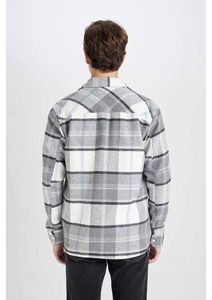 Regular Fit Kareli Oduncu Flanel Uzun Kollu Gömlek D6027AX24AU