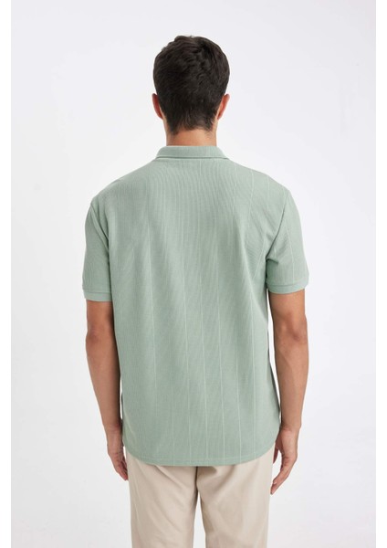 New Regular Fit Polo Yaka Kısa Kollu Tişört D5996AX24SM