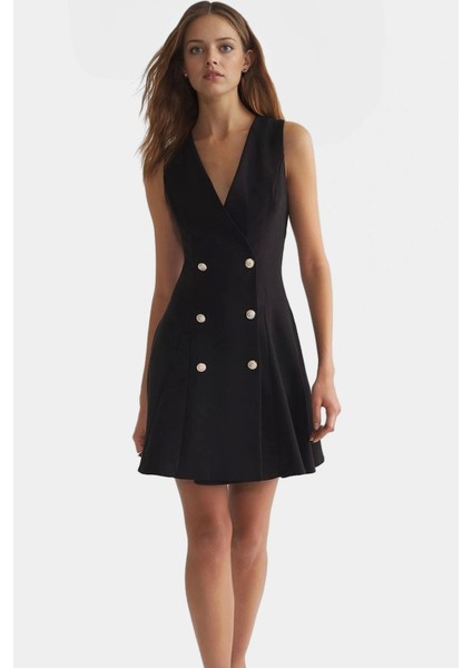 Yazlık Mini Ceket Elbise Dokuma Finike Kumaş Iş ve Günlük Özenle Seçilmiş Premium Kalite