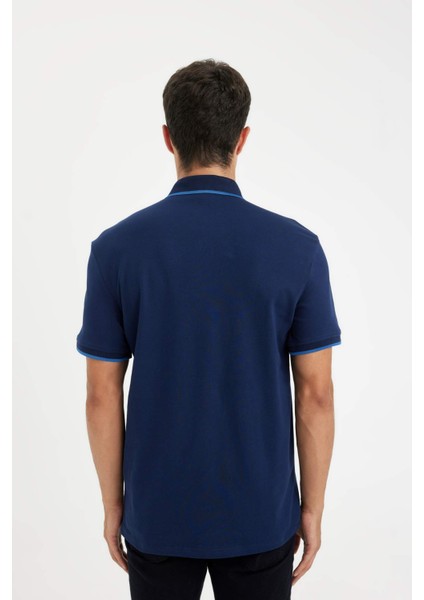 New Regular Fit Polo Yaka Kısa Kollu Pike Tişört D5993AX24SM
