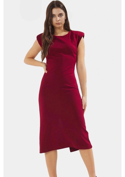 Şık Midi Elbise Örme Kumaş Bodycon Kalıp Günlük Tarz Premium Kalite Görünüm Uzun Ömürlü fiyatları