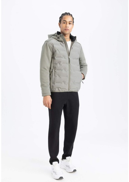 Fit Rüzgar Geçirmez Mont Slim Fit Dar Kesim Kapüşonlu Fermuarlı Cepli B2301AX25SP