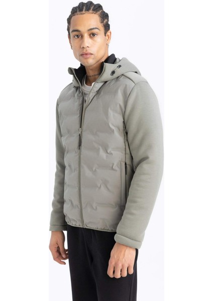Fit Rüzgar Geçirmez Mont Slim Fit Dar Kesim Kapüşonlu Fermuarlı Cepli B2301AX25SP