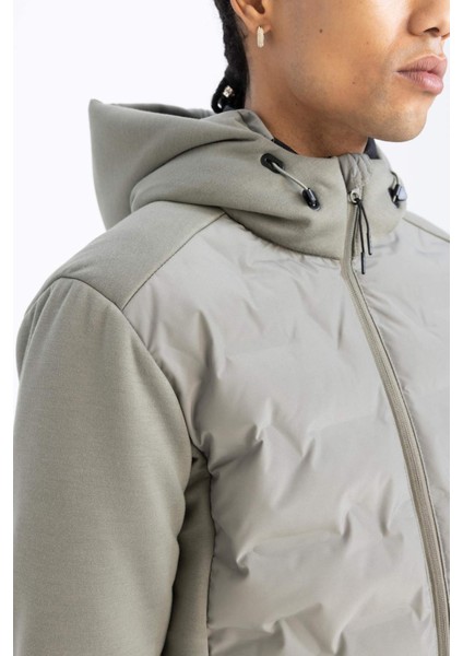 Fit Rüzgar Geçirmez Mont Slim Fit Dar Kesim Kapüşonlu Fermuarlı Cepli B2301AX25SP