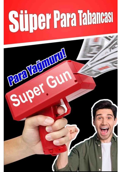 Otomatik Para Tabancası Cash Gun Full Otomatik Kağıt Para Atan Silah Parti Eğlence Oyuncağı Hediyelik Vip Set Dolar Euro Tl Fışkırtma Makinesi fırsatları